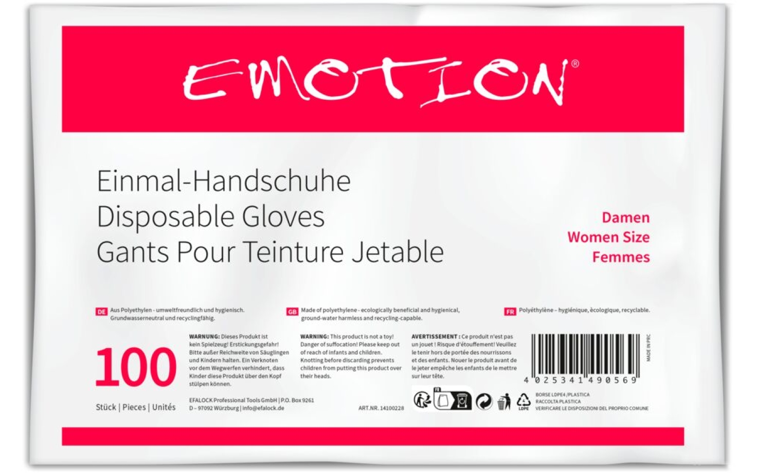 Folienhandschuhe 100er