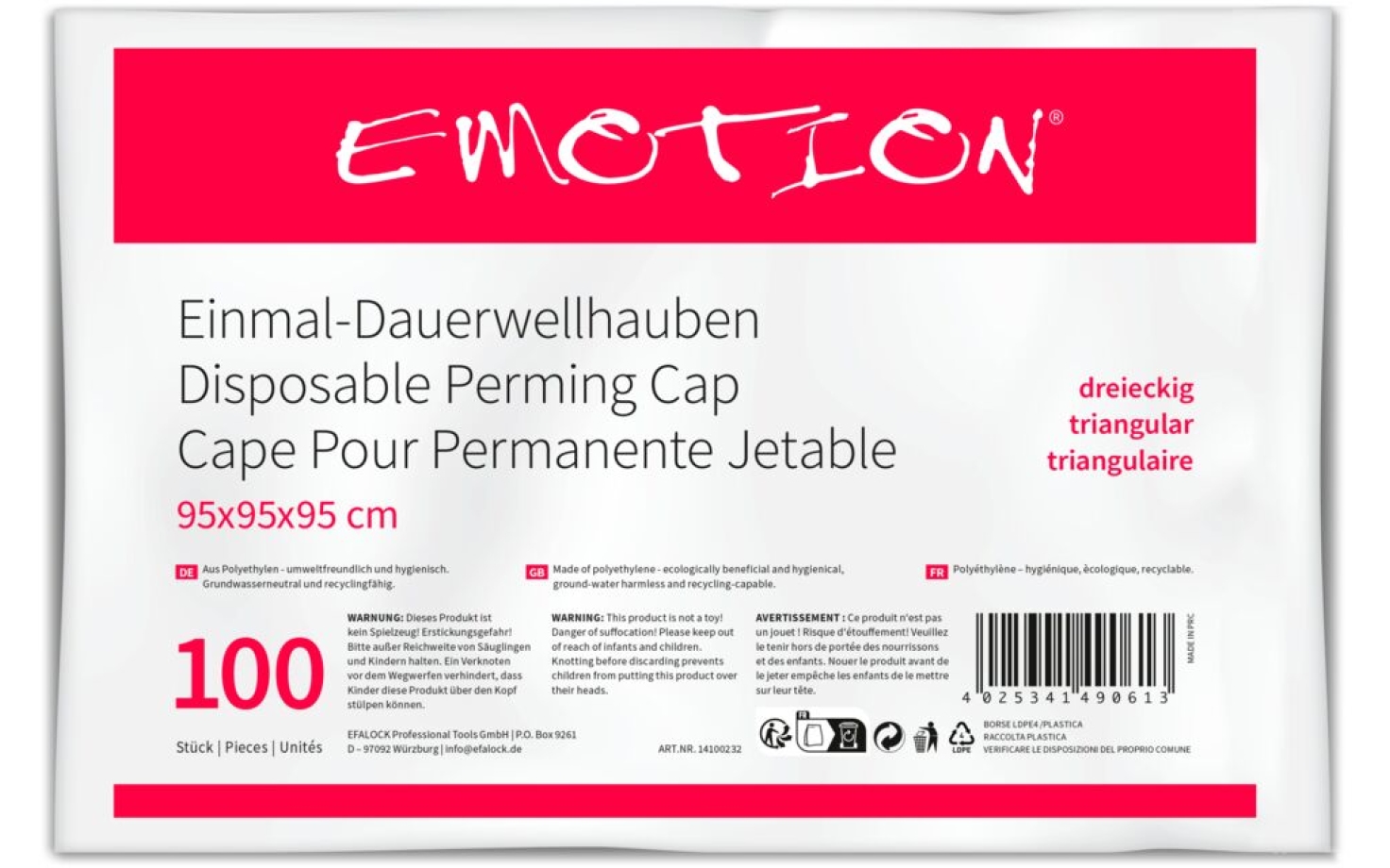 Efalock Einmal - Dauerwellhauben 100er