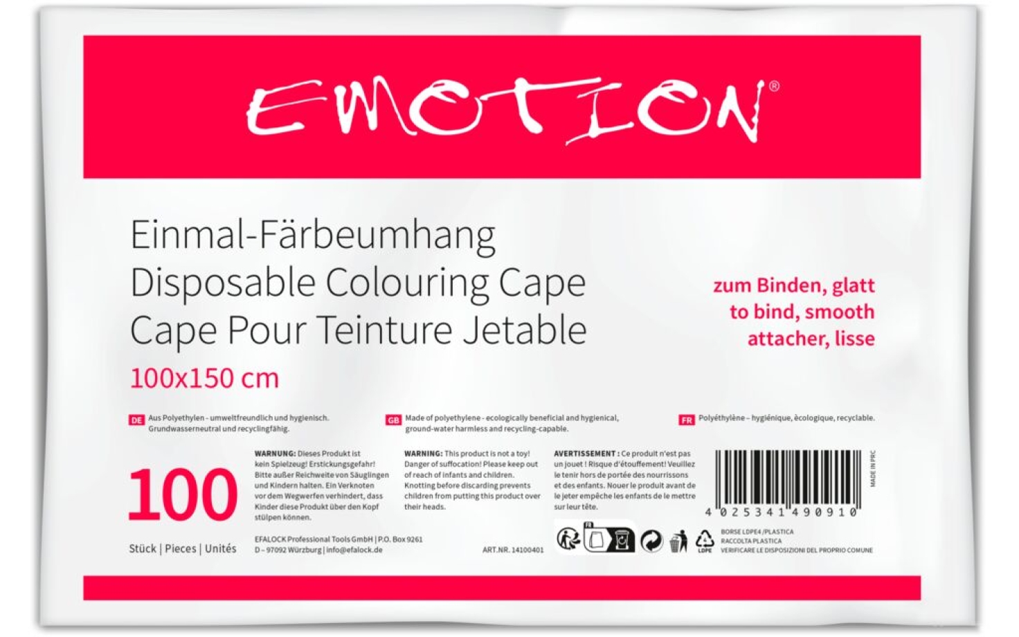 Efalock Einmal Umhang 100 Stück