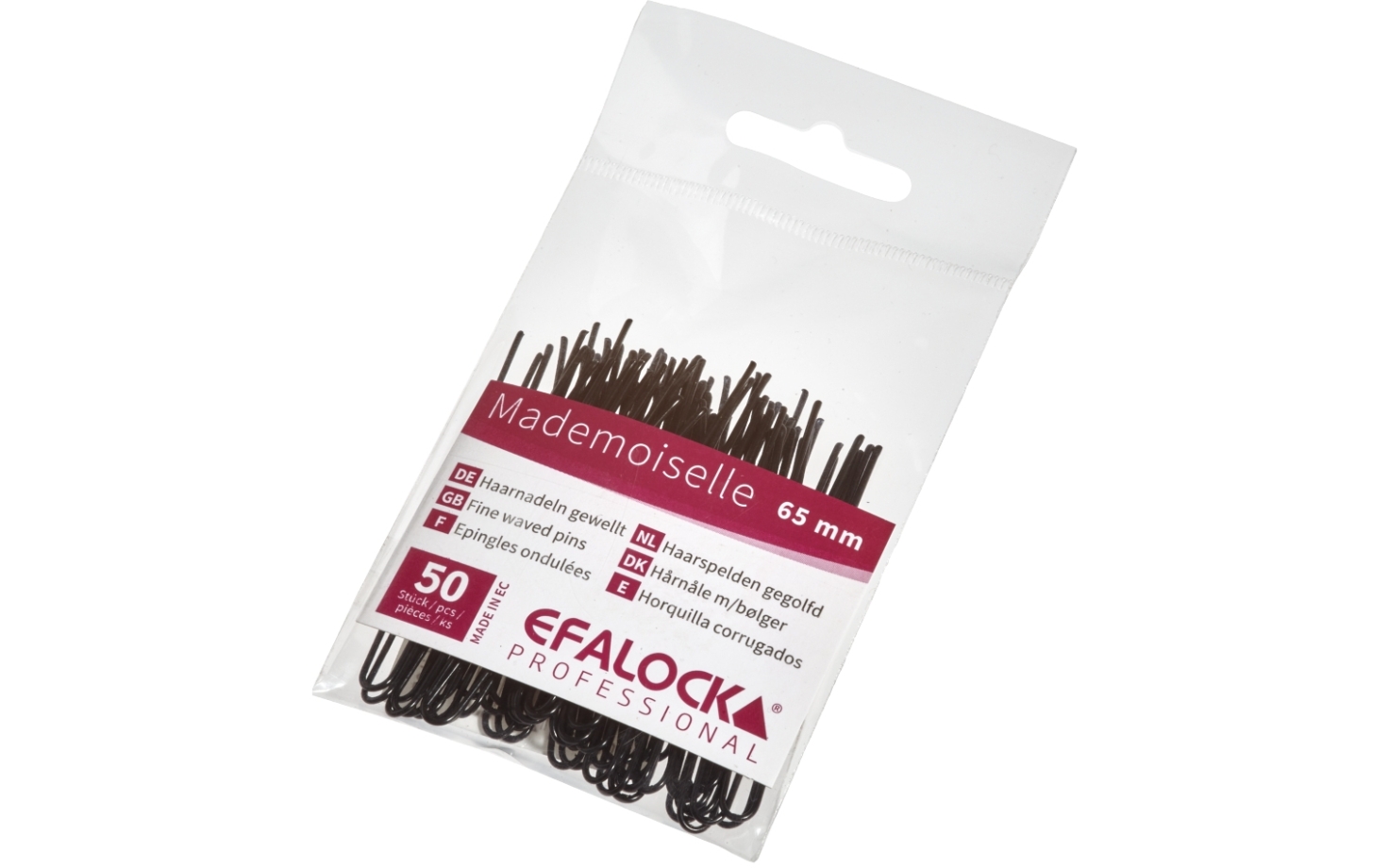Efalock Mademoiselle Haarnadeln lang gewellt 65 mm 50 Stück