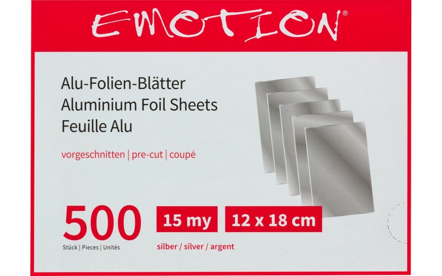 Alu-Folien-Blätter silber kurz