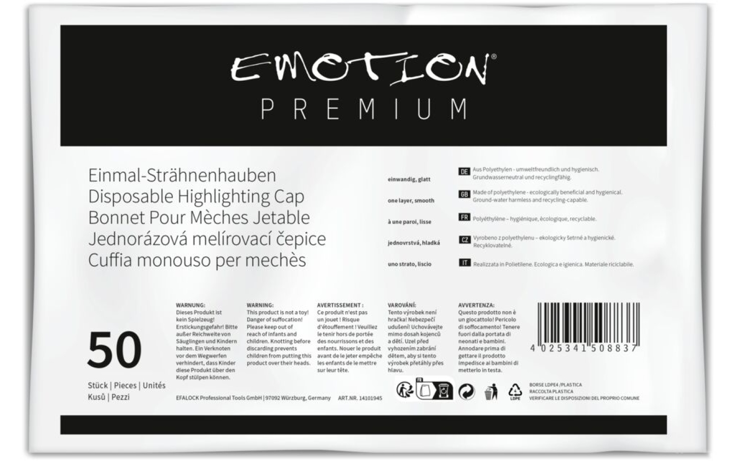 Emotion Premium Strähnenhaube 50 Stück