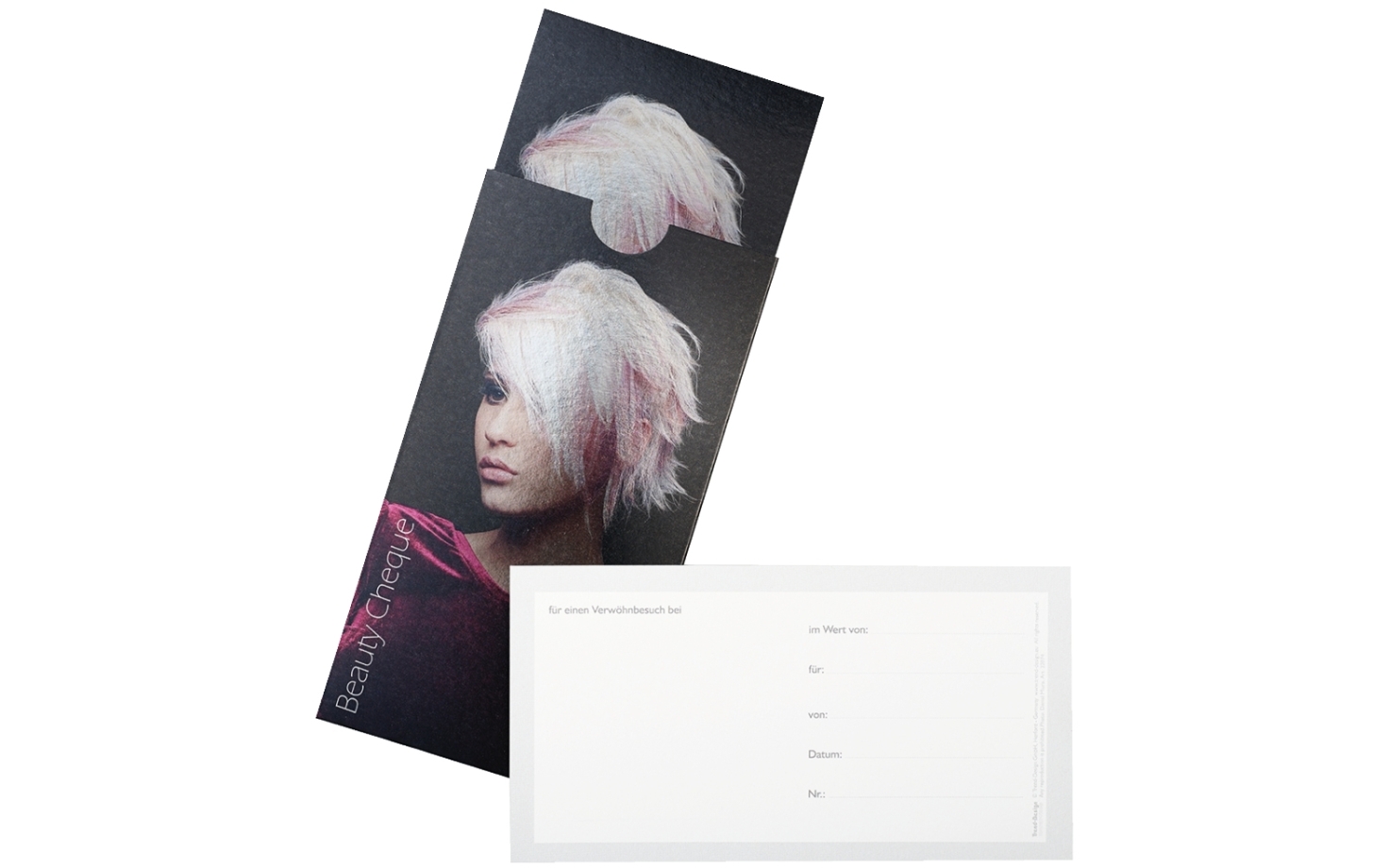 Trend Design Beauty Cheque Geschenkgutscheine