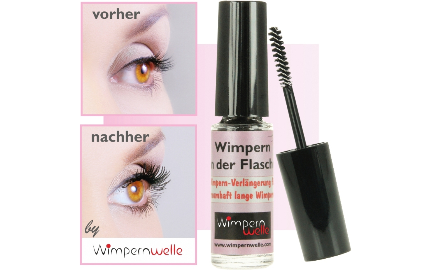 Wimpernwelle Wimpern in der Flasche