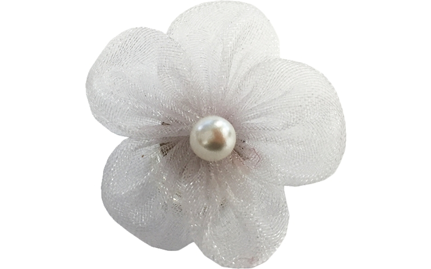 Haarspirale Tüllblüte Perle