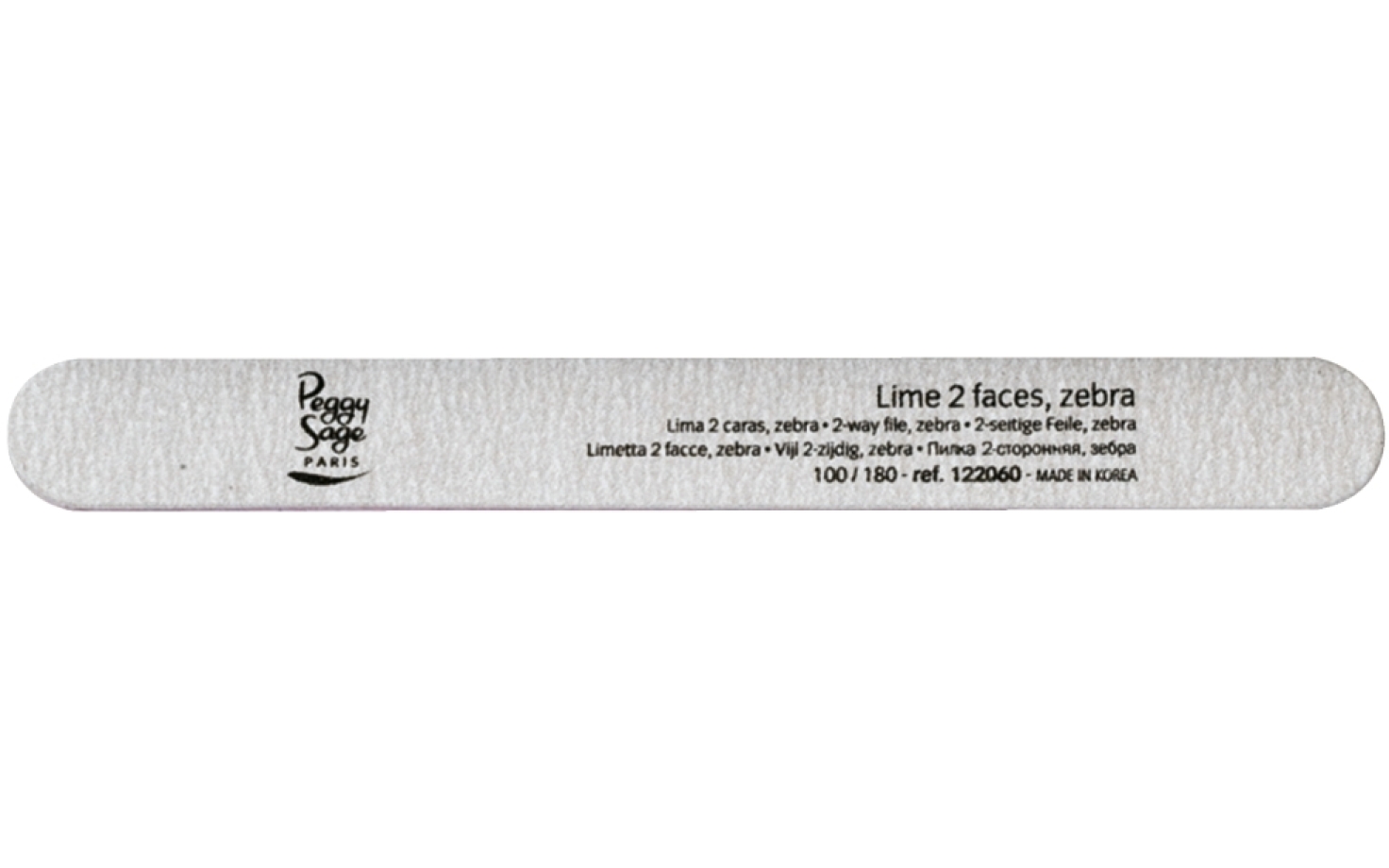Peggy Sage 2-seitige Zebra Nagelfeile normal 100 / 180