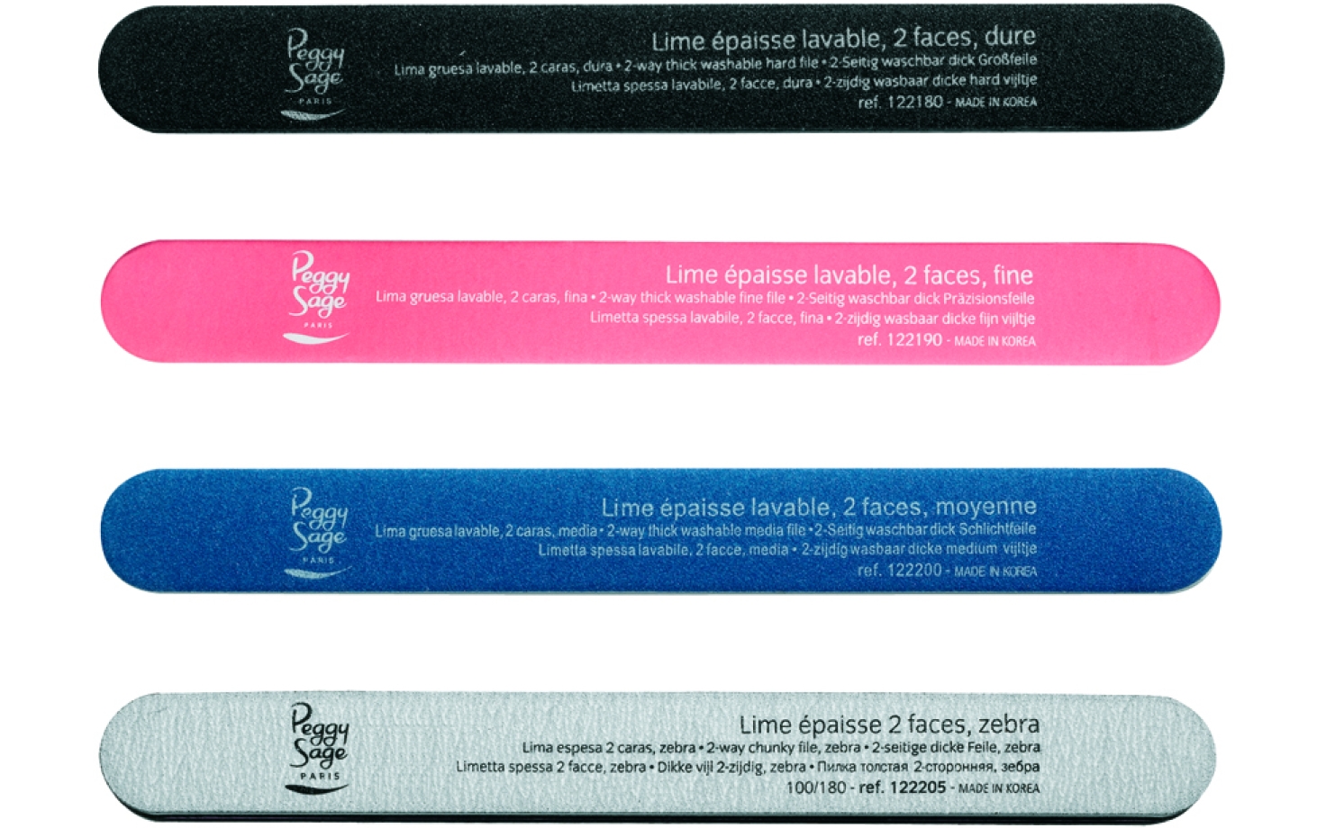 Peggy Sage 2-seitige rosa Nagelfeile dick 600 / 600