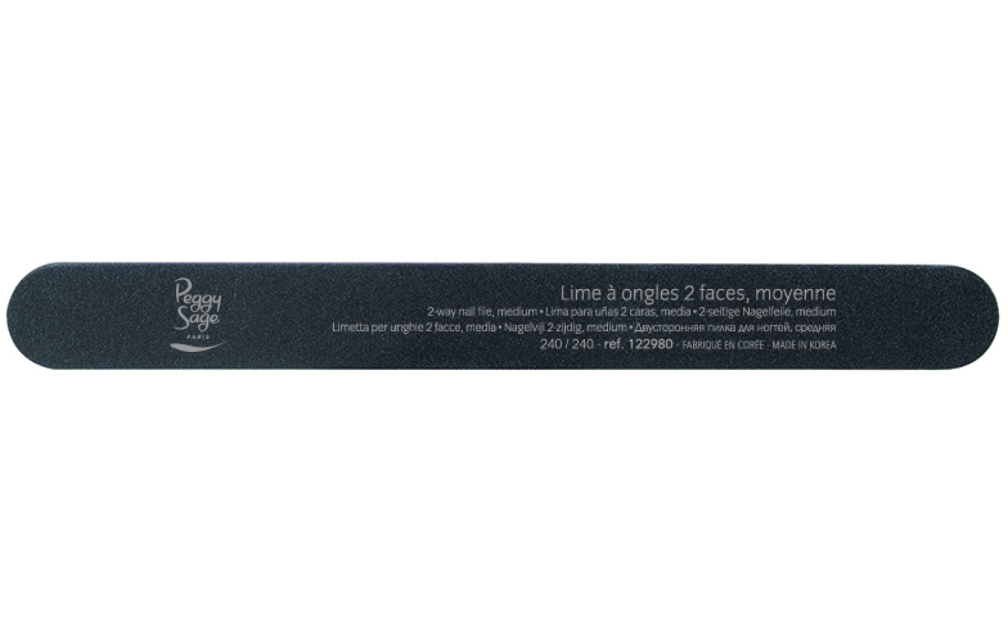 Peggy Sage 2-seitige schwarze Nagelfeile normal 400 / 400
