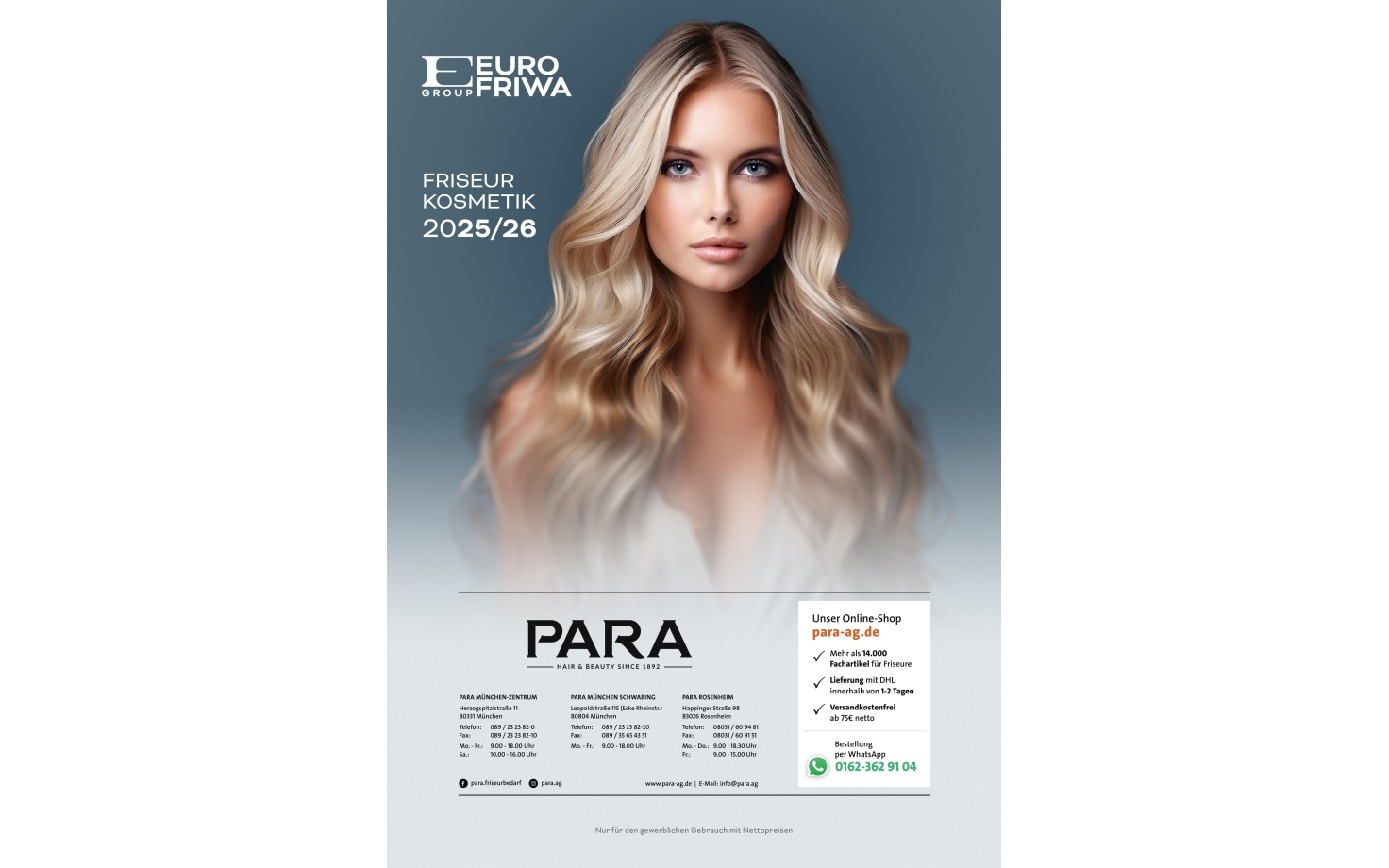 PARA Katalog  2025/26 - für Friseure & Kosmetiker